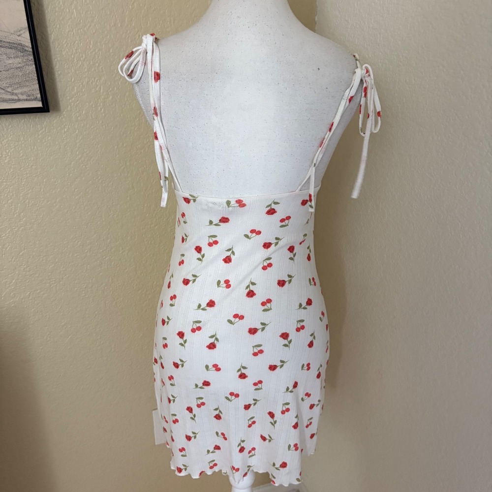 FOR LOVE & LEMONS Cherry Roses Pointelle Dress Mini Size Small - Picture 4 of 9